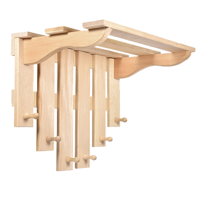 Полка с вешалкой 6 рожков арт.03580