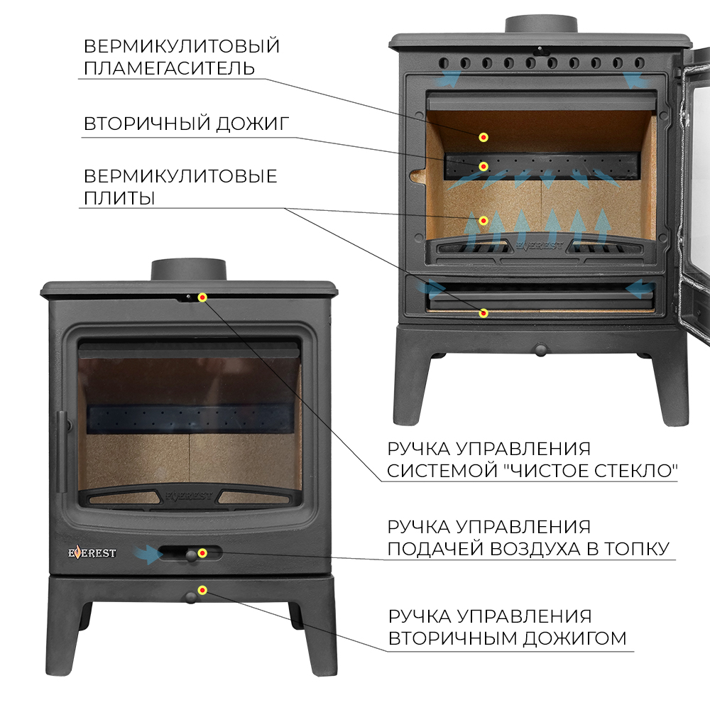 Печь-камин EVEREST Н10
