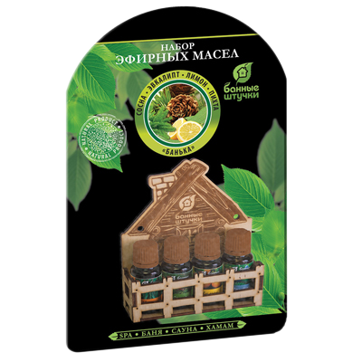 Набор эфирных масел Банька на 4 пузырька арт.33401