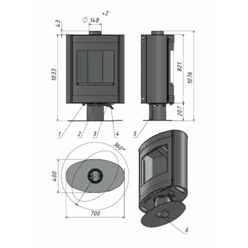 Печь-камин “Свитязь”