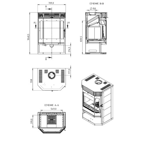 ПЕЧЬ-КАМИН “АНГАРА 12”