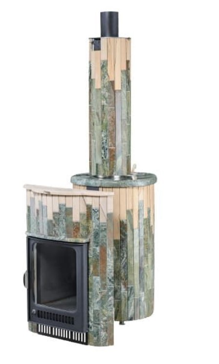 Дровяная печь для бани Ферингер  Малютка Жадеит+