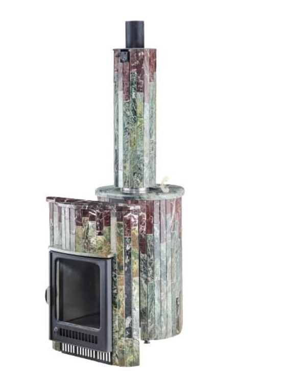 Дровяная печь для бани Ферингер Малютка Жадеит + Россо Леванте до 18 м³