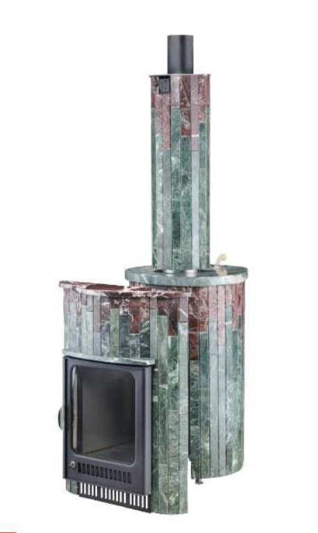 Дровяная печь для бани Ферингер Малютка Змеевик+Россо Леванте до 18 м³