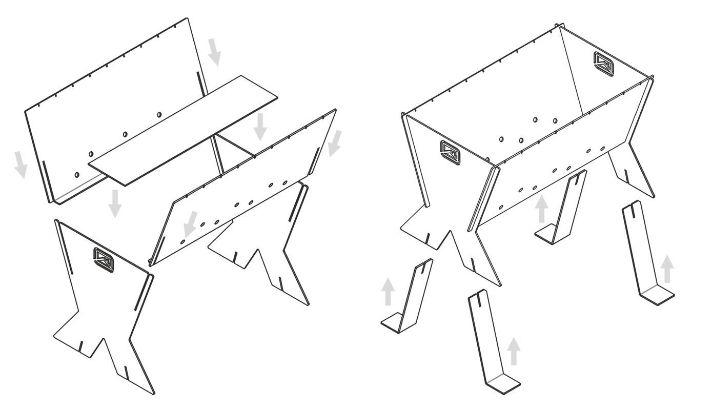 Мангал разборный Теплодар
