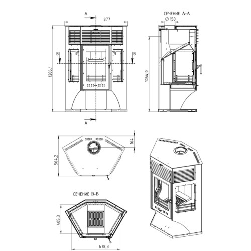 ПЕЧЬ-КАМИН “МОСКВА 12 ”