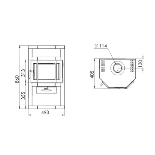 Печь-камин “Ока”