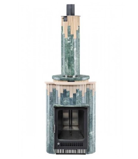 Дровяная печь для бани Ферингер Оптима Змеевик Окаменевшее дерево ПФ до 25 м³