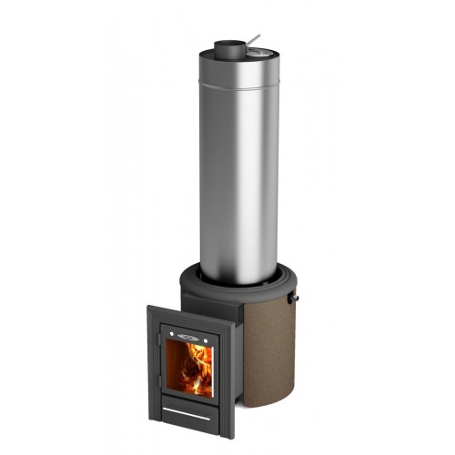 Печь для бани Скоропарка III INOX Люмина Б чёрная бронза