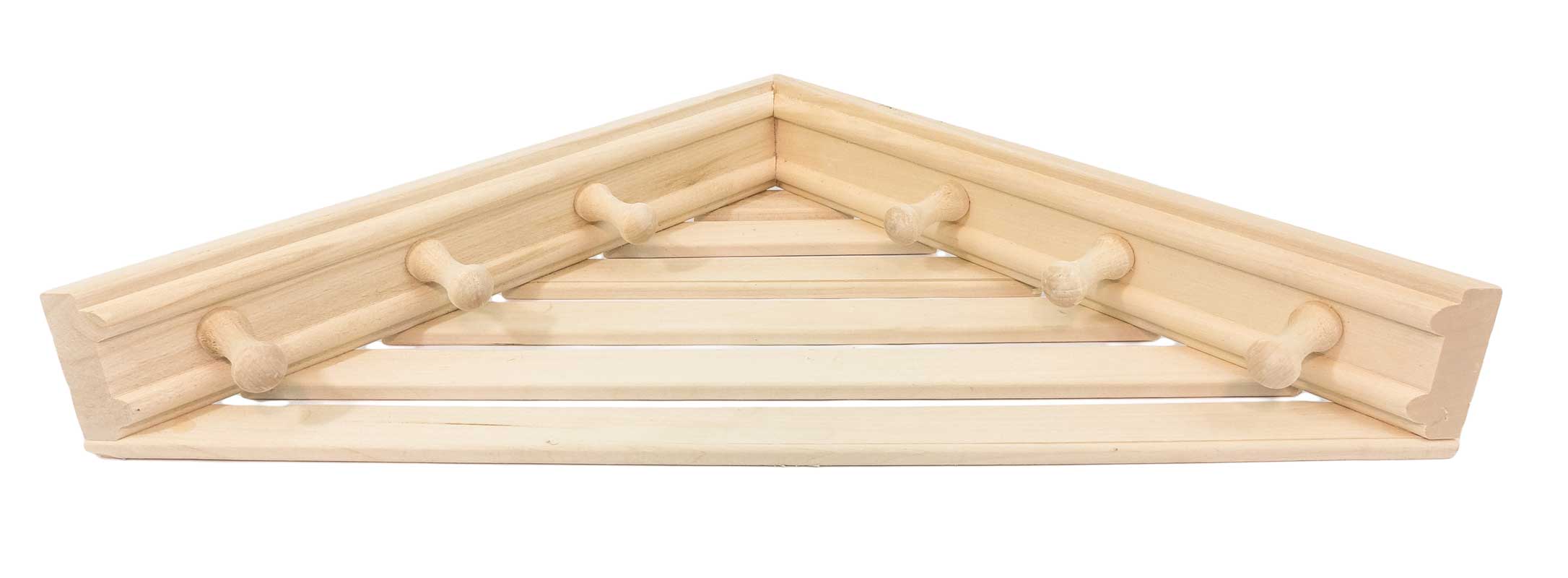 Полка угловая с вешалкой 6 рожков М-47