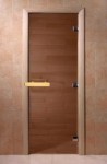 Дверь для бани стеклянная Doorwood гладкая бронза 690х2090