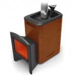 Печь для бани Гейзер 2014 Inox Витра ЗК терракота