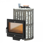 Чугунная Печь для бани ВЕЗУВИЙ Ураган Ковка 22 Панорама М