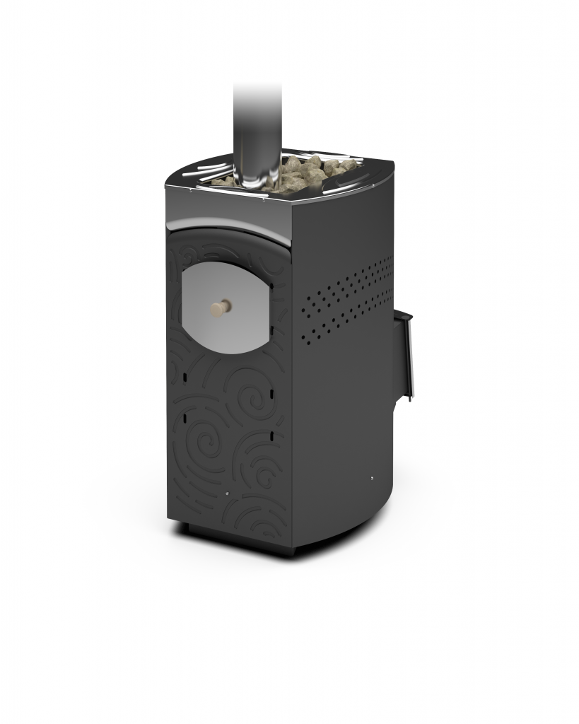 Банная печь Теплодар Домна 20 ЛК Панорама