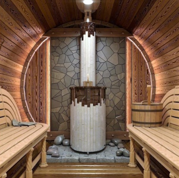 Дровяная печь для бани ФерингерУют ПФ Окаменевшее дерево до 18 м³