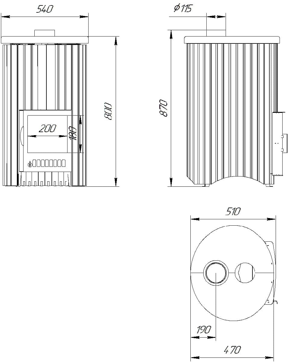 Дровяная печь для бани Ферингер Уют ПФ жадеит наборный до 18 м³